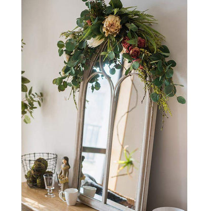 Arched Windowpane Mirror