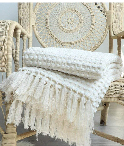 Arlo Knit Throw Blanket with Tassels