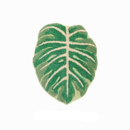 Art Monstera Shaped Floor Rug