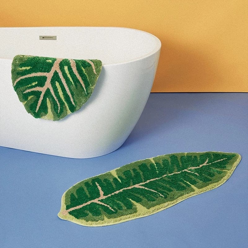 Bodenteppich in Form einer Art Monstera