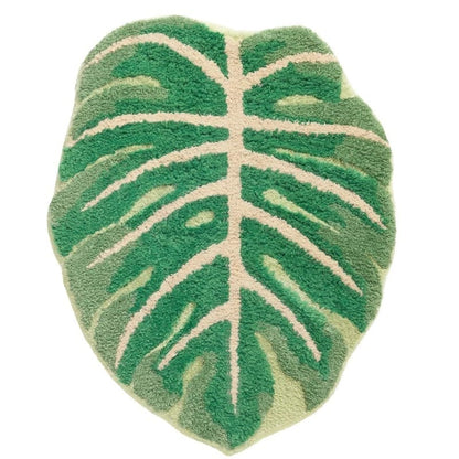 Tappeto da pavimento a forma di Monstera Art