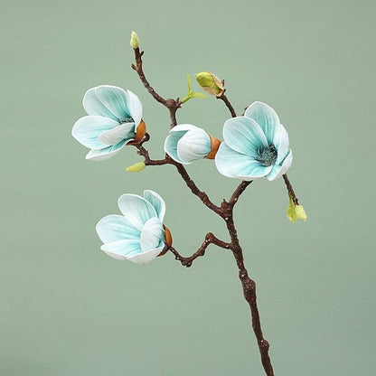 Fiori di magnolia artificiali a 3 teste