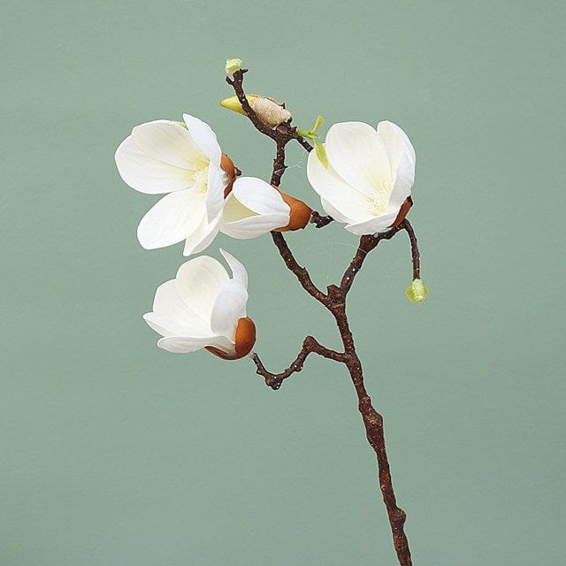 Fleurs de magnolia artificielles à 3 têtes