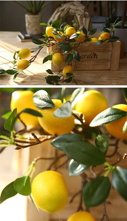 Artificial Lemon Branch