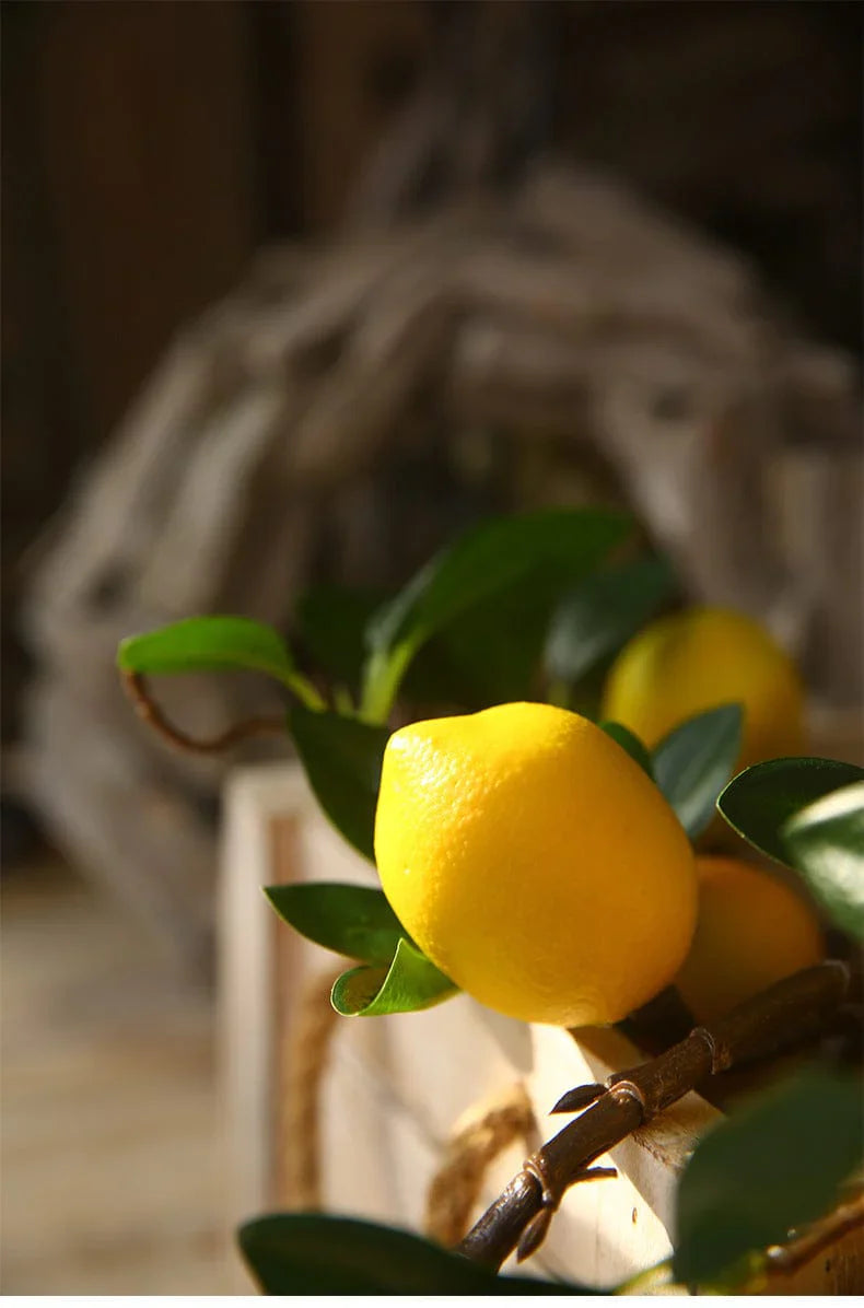 Artificial Lemon Branch