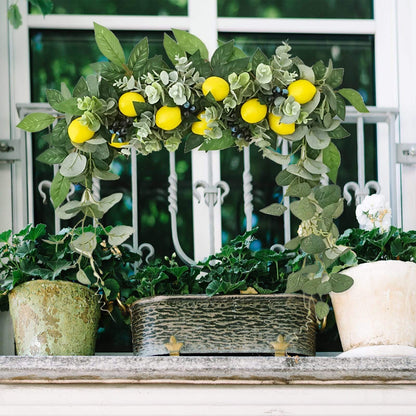 Artificial Lemon Wreath