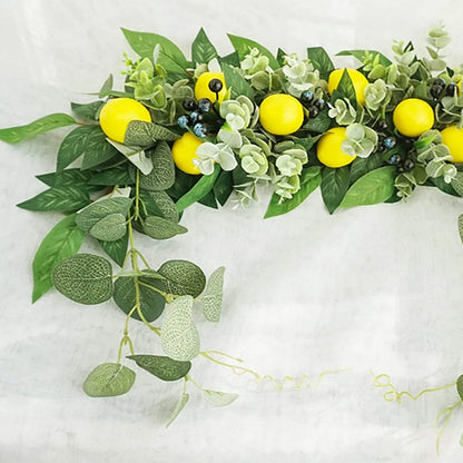 Artificial Lemon Wreath