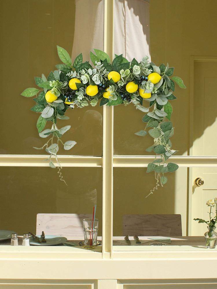 Artificial Lemon Wreath