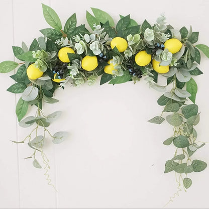 Artificial Lemon Wreath