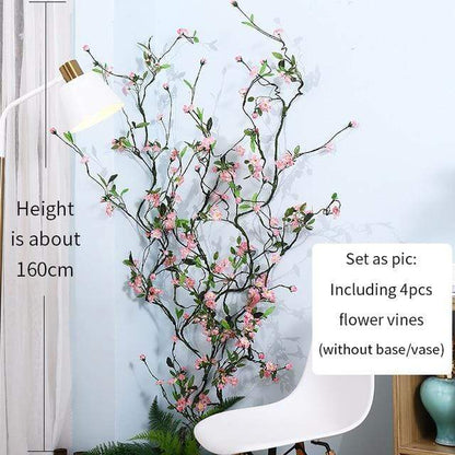 Artificial Peach Blossom Vines