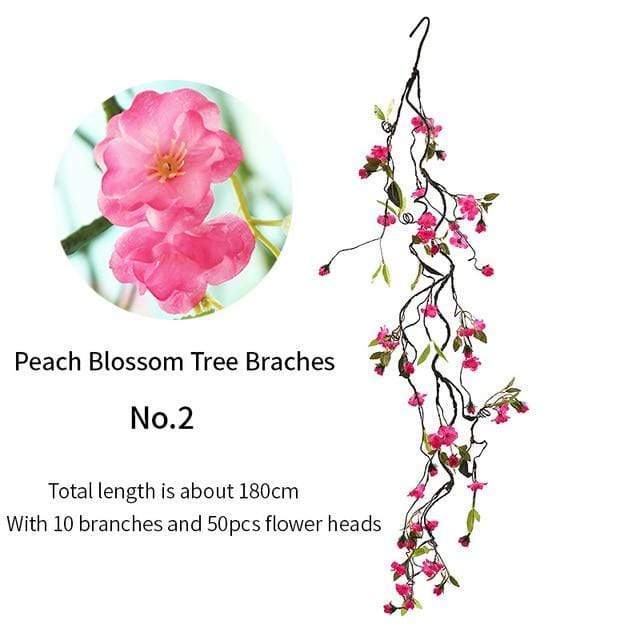 Artificial Peach Blossom Vines