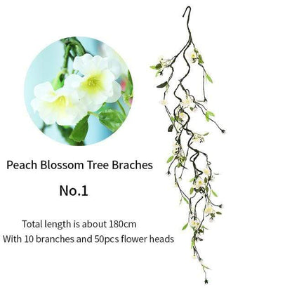 Artificial Peach Blossom Vines