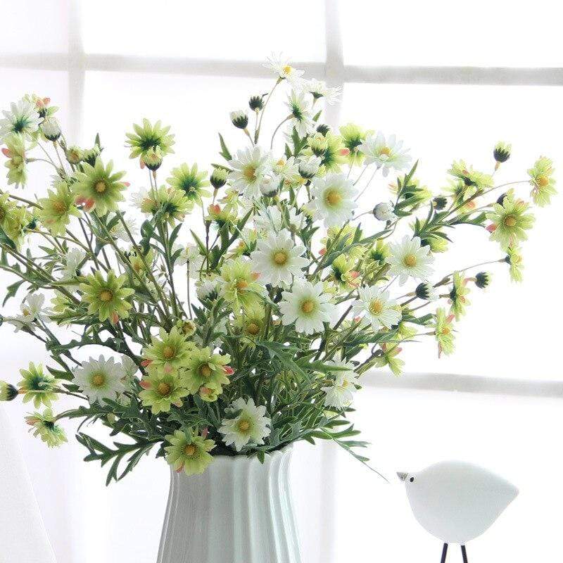 Marguerites artificielles en soie