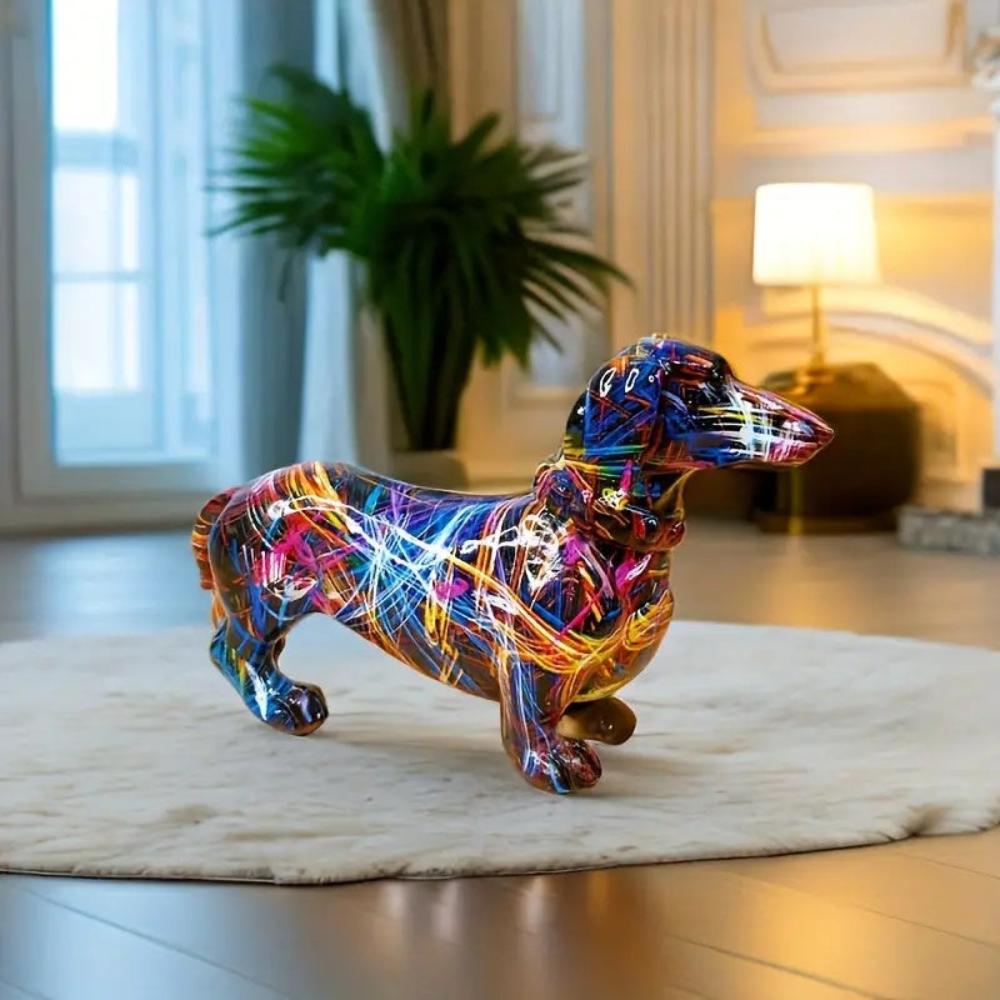 Artisan Resin Dachshund Figurine