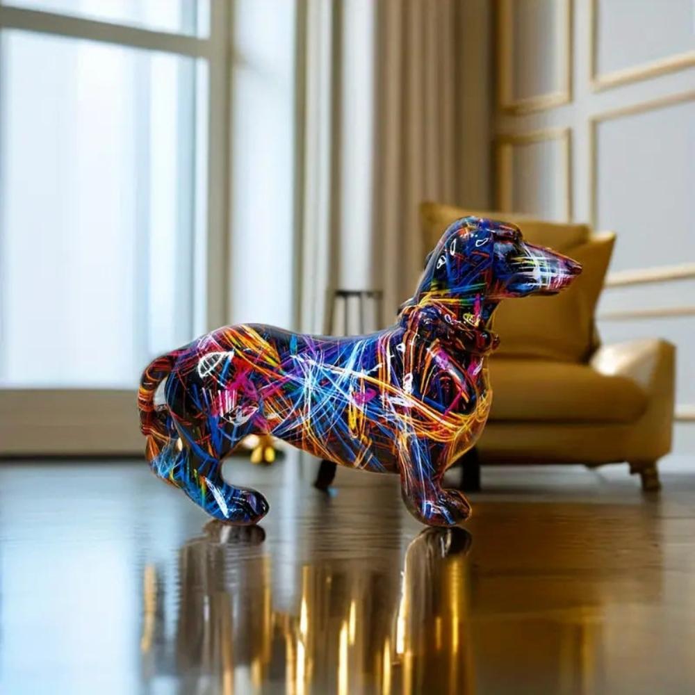 Artisan Resin Dachshund Figurine