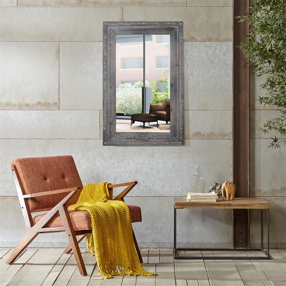 Artisasset Rectangle Iron Wall Mirror