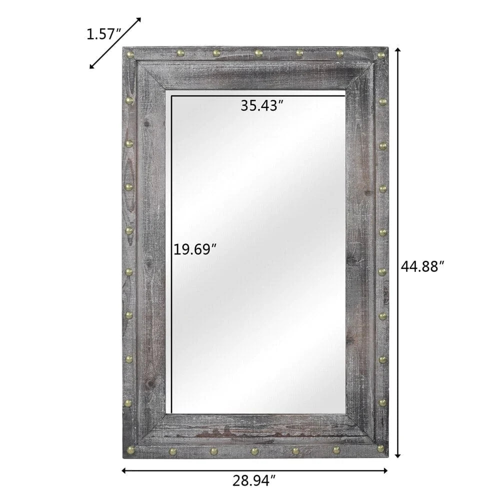 Artisasset Rectangle Iron Wall Mirror