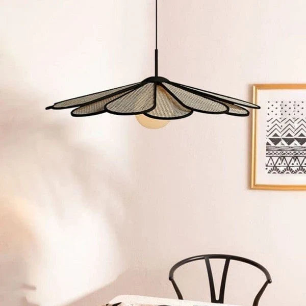 Lampes suspendues artistiques en tissage de rotin