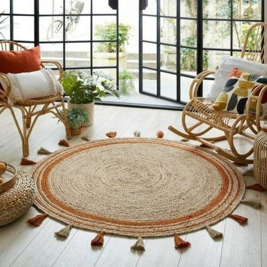 Tapis rond en jute tremble