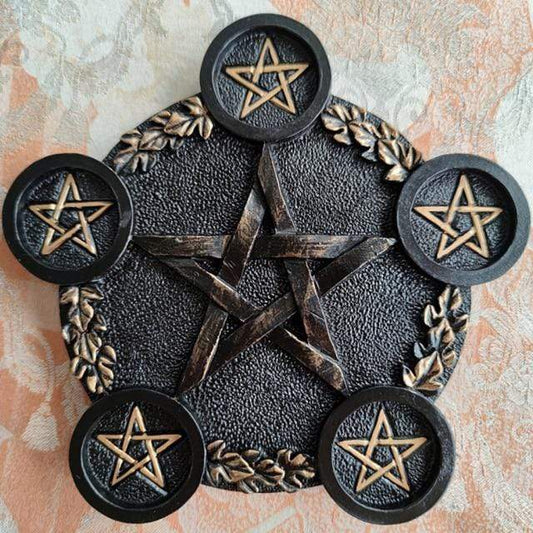 Astrology Pentagram Altar Candle Holder
