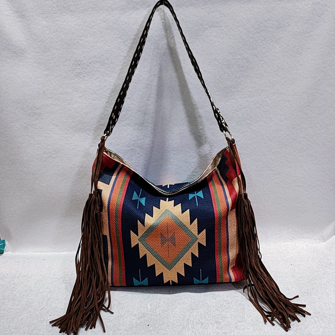 Bolso de hombro Athena con borlas