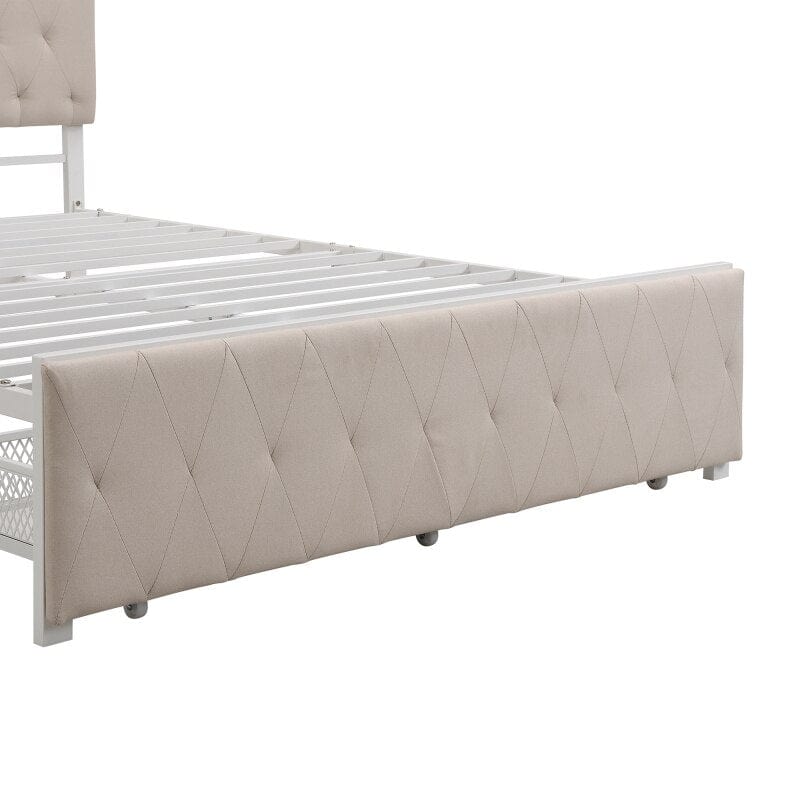 Atlas Metal Platform Bed with a Big Drawer