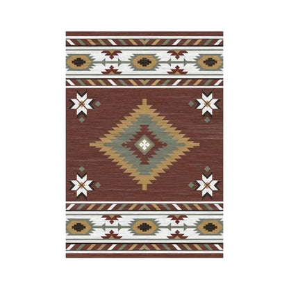 Tapis de style aztèque marron