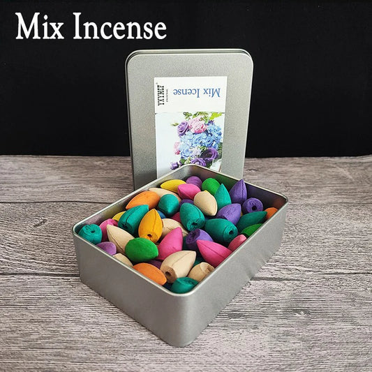 Backflow Incense Cones with Metal Box