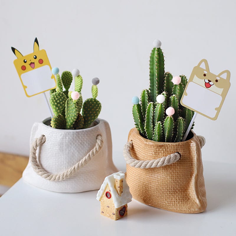 Pots de plantes en forme de sac