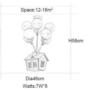 Kronleuchter „Floating House“ aus Ballons 