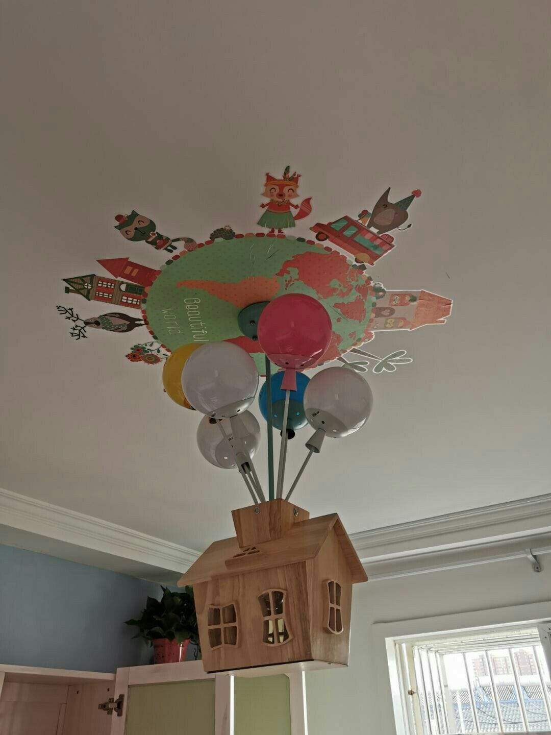 Lustre de maison flottante en ballon 