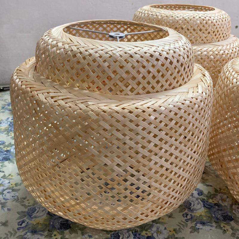 Lustre de arte em bambu