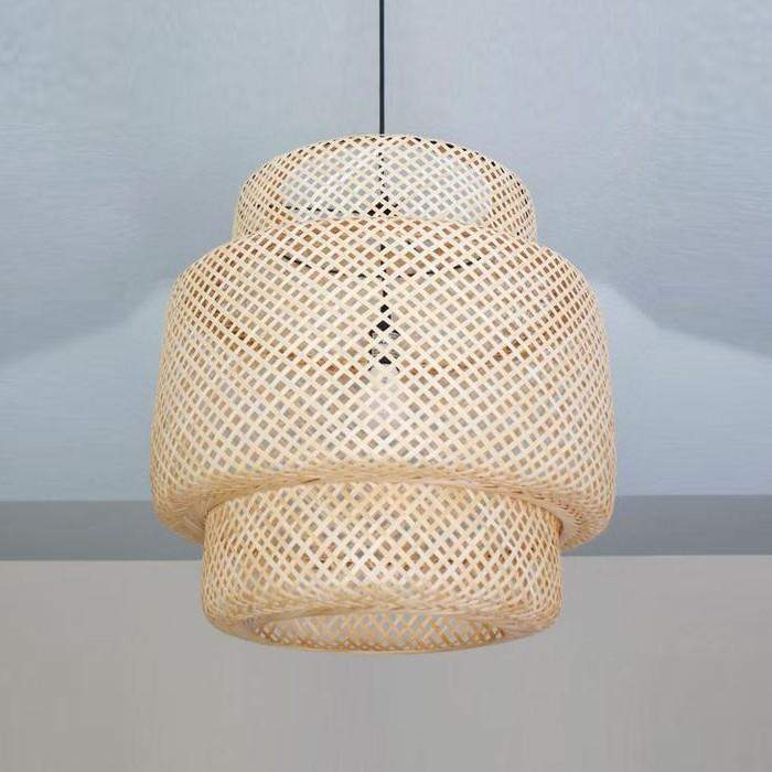 Lustre d'art en bambou