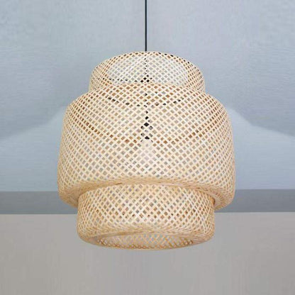 Lustre de arte em bambu