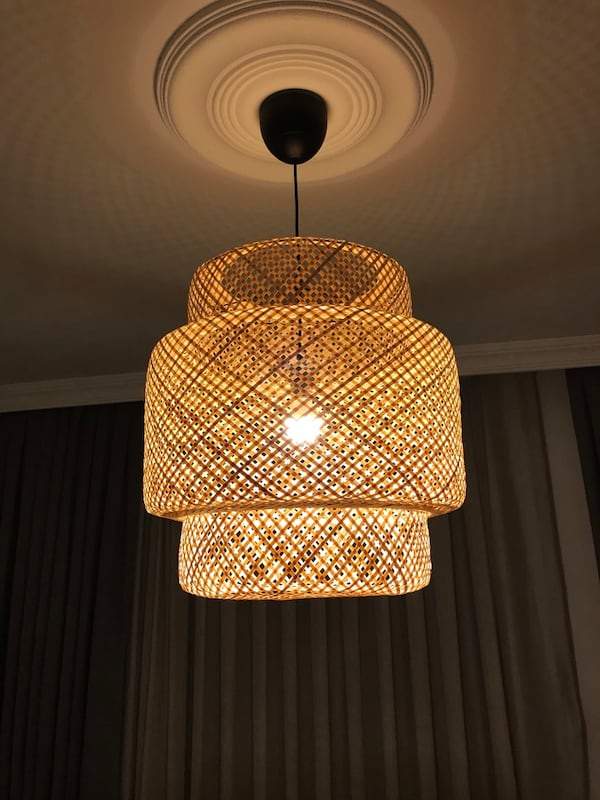 Lustre de arte em bambu