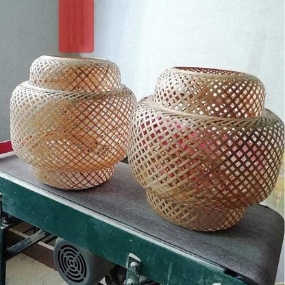 Lustre de arte em bambu