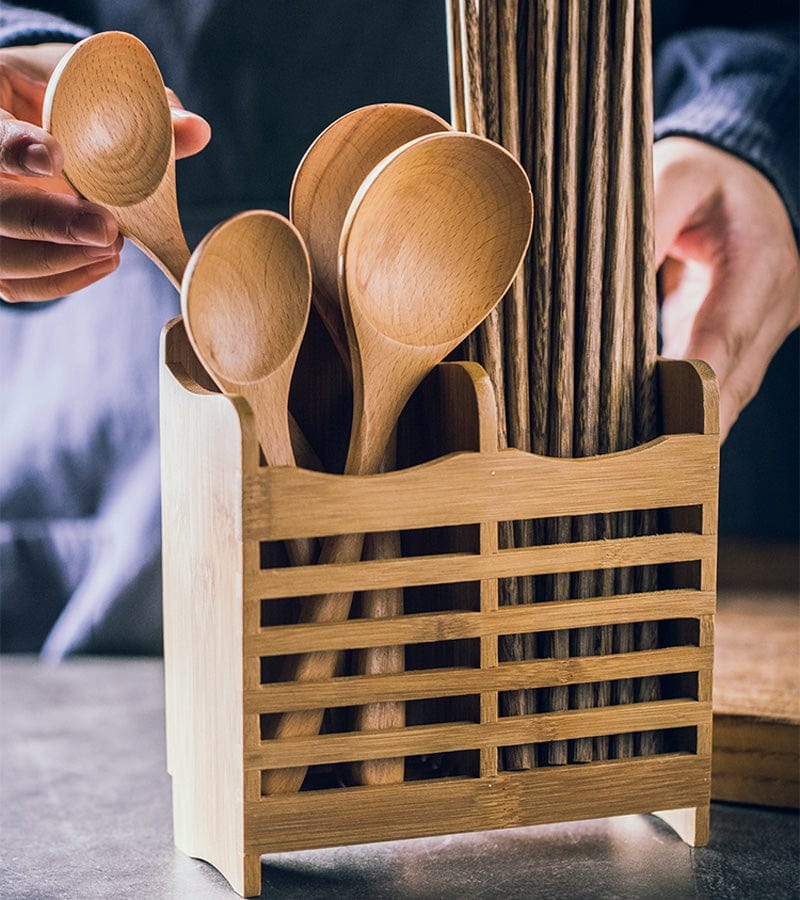 Bamboo Cutlery Caddy