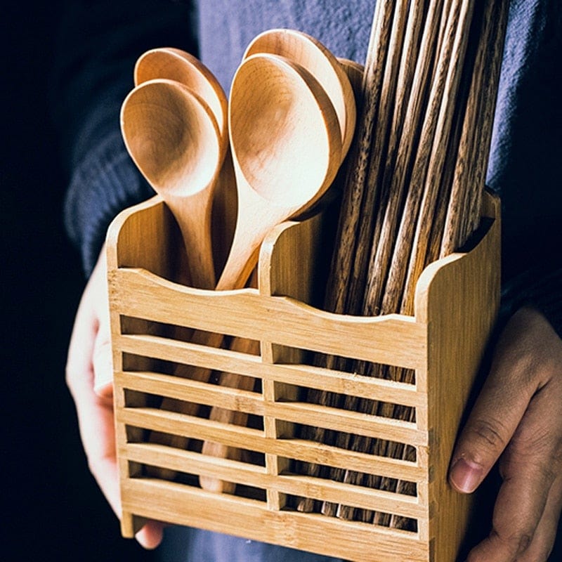 Bamboo Cutlery Caddy