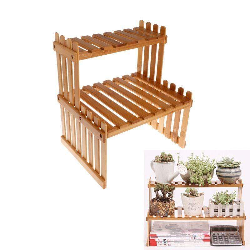 Bamboo Flower Plant Shelf