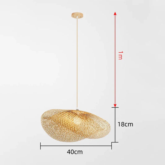 Lustre en forme de chapeau de bambou