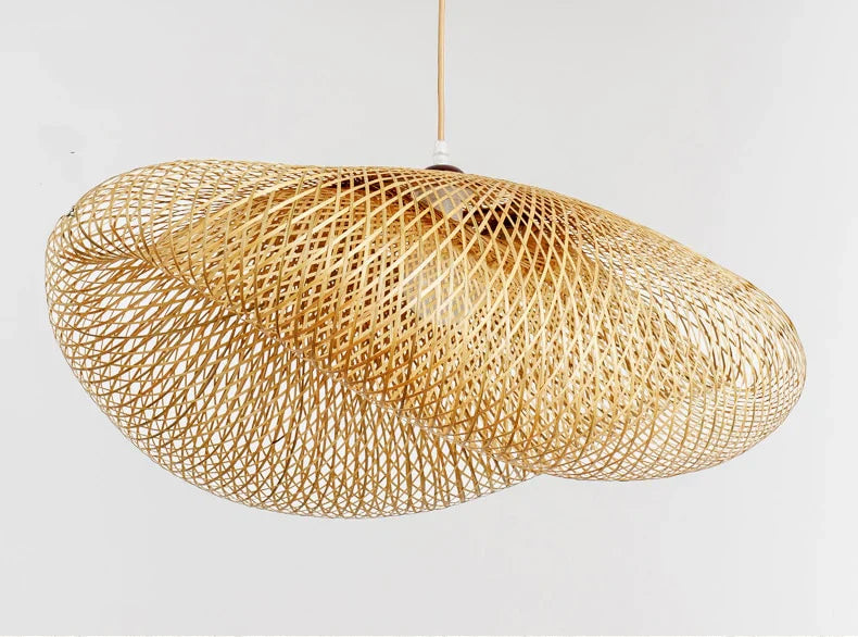 Lustre en forme de chapeau de bambou