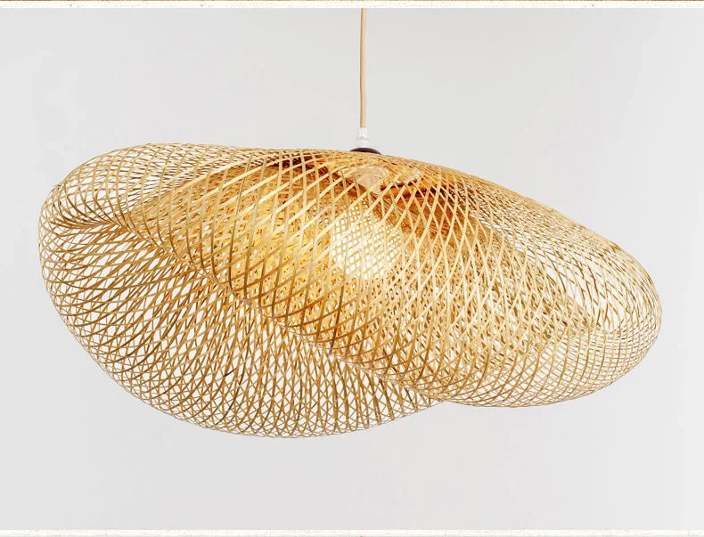 Lustre en forme de chapeau de bambou