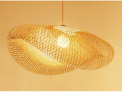 Lustre en forme de chapeau de bambou