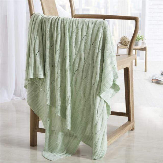 Bamboo Knitted Throw Blanket