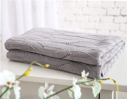 Bamboo Knitted Throw Blanket