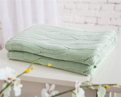 Bamboo Knitted Throw Blanket