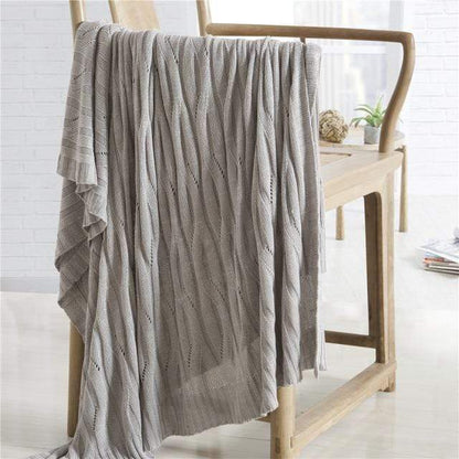 Bamboo Knitted Throw Blanket