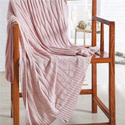 Bamboo Knitted Throw Blanket