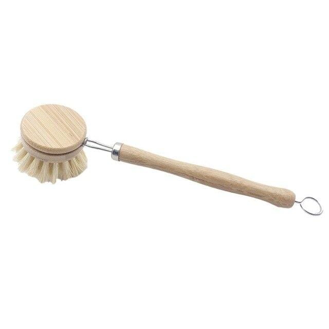 Mini brosse à récurer en bambou