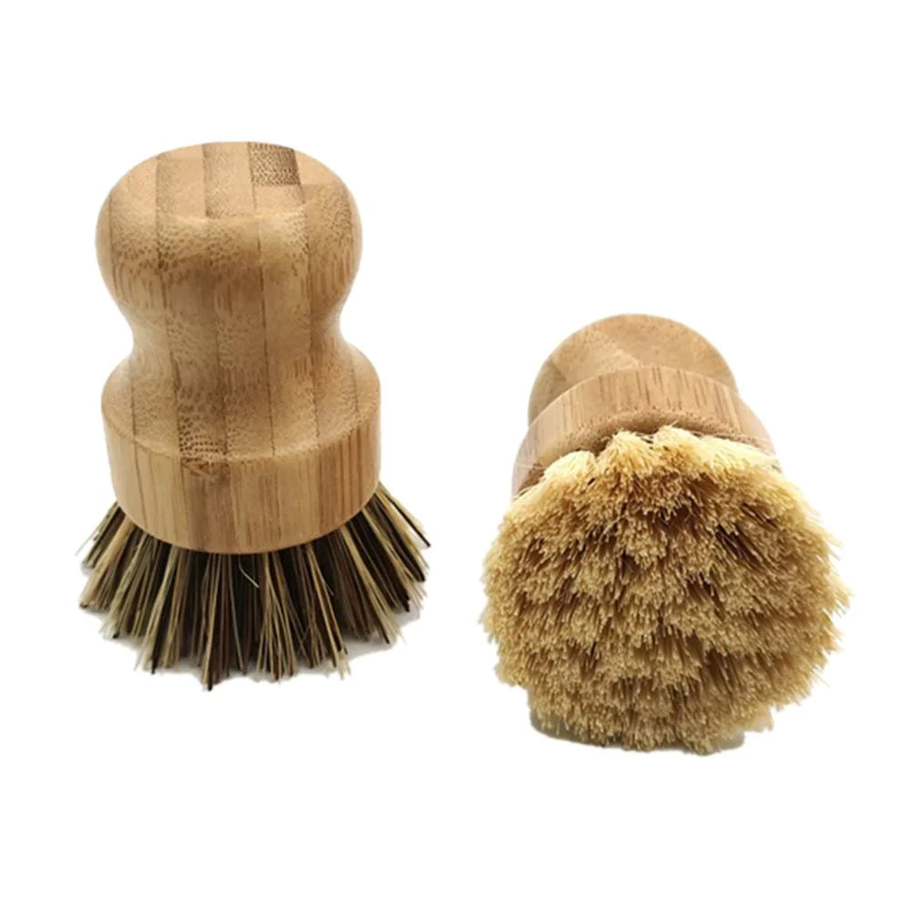 Mini brosse à récurer en bambou